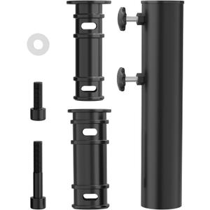 QZER Umbrella Pole Mount Stand Tube, Universal Umbrella Stainless Steel Tube Base Replacement Parts, Heavy Duty Umbrella Base Stake Holder, Umbrella Base Holder Tube Bracket for Garden Backyard Balcony