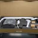 SunCleanse Rainfall Shower System Matte Black Ceiling Mounted Shower System Combo Set with High Pressure 12 Inches Square Rain Shower Head Handheld and Shower Faucet Rough-in Mixer Valve and Trim