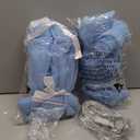 Fomcet Baby Blue Tulle Backdrop Curtains with Lights String 10FT X 8FT Sheer Curtain with Lights Tulle Curtains Backdrop for Wedding Birthday Party Photo Shoot (2 Panels 5x8FT)