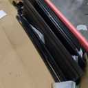 PVC Plastic Slatwall Panel, Wall-Mounted Pegboard Display Stand, Accessories Ornaments Peg Board, Slat Wall Panels with Hooks for Selling Garage(Black,120X1.5X31cm-47X0.6X12in)