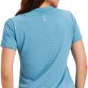 Yoga Women Short Sleeve T-Shirts UPF 30+ Sun Protection Quick Dry Athletic Running Workout Tops Ultra-Soft (XL)