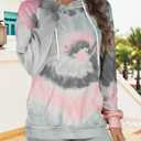 Women's Hoodies Long Sleeve Sweatshirts Drawstring Pullover Tops with Pocket Casual Loose Blouses Tunic (M)