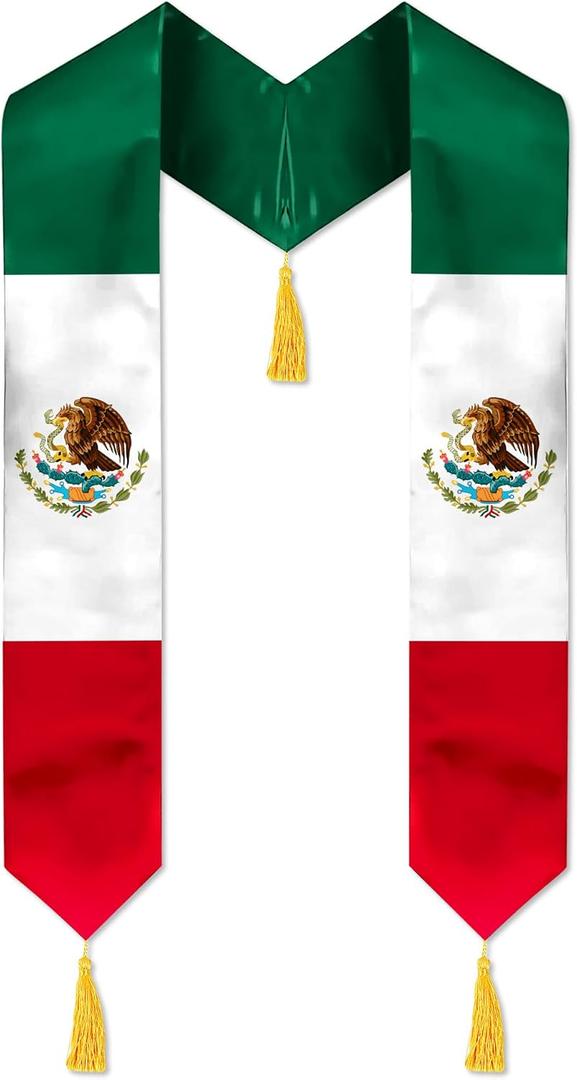 Graduation Stole, Flag Graduation Sash for International Graduates 72"