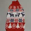 Christmas Dog Sweaters for Small Medium Large Dogs and Cats, Pet Soft Warm Holiday Outfit Girl & Boy, Pup Winter Clothes Turtleneck Double Knitting Collar for Outdoors Playing (Deer, M)