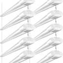BBOUNDER 10 Pack Linkable LED Utility Shop Light, 4 FT Integrated Fixture for Garage, 40W Equivalent 250W, 5000K Daylight, Surface + Suspension Mount, Florescent Light Fixture Replacement, White (5000K White)