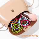 3 x Colorful Hair Ties No Damage, Organic Ponytail Holders Hair Accessories for Women & Men, 4mm Hair Elastics Fits All Hair Types (32 Count) (Multicolor)