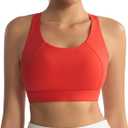 RUNNING GIRL High Impact Sports Bras for Women, High Support Running Strappy Women's Sports Bra with Sewn in Pads (M)