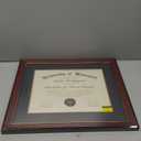 15x18 Diploma Frames with 11x14 Black Mat Display Documents 11 x 14 or 15 x 18 without Mat, 14x11 Cherry Red Frame for Wall Mounting