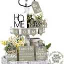 11PCS Farmhouse Tiered Tray Decor Set  Rustic Wooden Mini Signs and Decorations for Home and Kitchen Display (Tiered Tray Not Included)