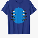 Halloween Costume Funny Blue Tiger DIY Group Matching T-Shirt. size M