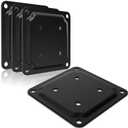 (4 Pack) 4" x 4" Wood Post Plate Connector, Powder-Coated Decking Post Base, Wood Fence Post Anchor Base, Deck Porch Railing Support Base