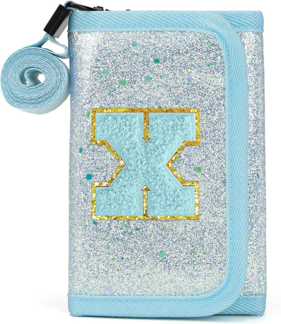 Kids Wallet for Girl Birthday Gifts for Girls Small Girls Wallet for Kids with Coin Pocket Toddler Girl Gifts Stuff (X, Blue)