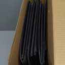 Large 17" 36 Quart Collapsible Stackable Storage Bins with Lids, 3 Packs Black Linen Fabric Closet Boxes with Lids, Storage Cube Baskets Container Organizers for Bedroom Office(17 x12 x11)