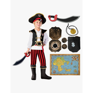 Spooktacular Creations Pirate Costume for Kids, Boys Pirate Outfit Set for Toddler Halloween Pretend Roleplay Themed Party
(3T)