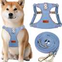 Faleela No-Pull Puppy Harness & Leash Set - 7 Color Options, Soft, Adjustable, Choke-Free, Escape-Proof, Lightweight Cute Pet Vest for Small & Medium Dogs (Blue, S)