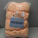 Hombys Apricot Pink Chunky Chenille Yarn for Crocheting and Knitting, Super Bulky Thick Fluffy Yarn for Hand Knitting Blanket, Soft Plush Yarn, 8 Jumbo Pack (27 yds, 8 oz Each Skein)