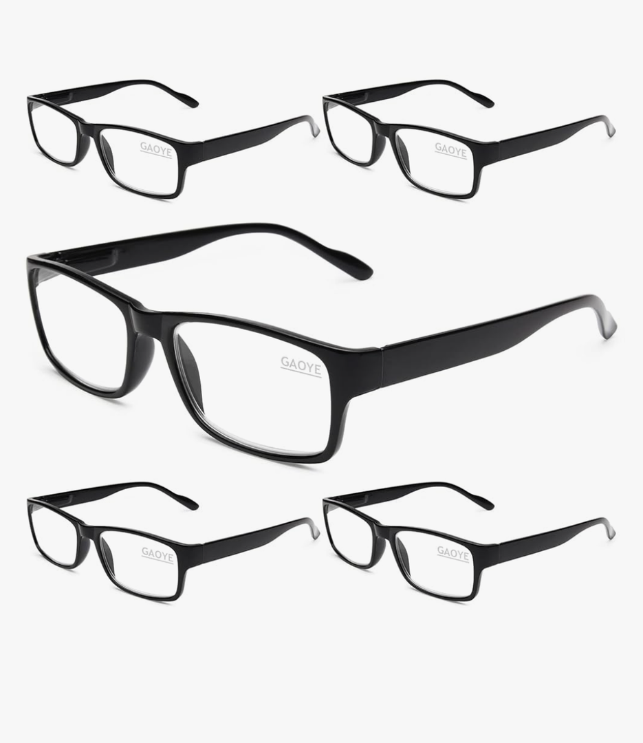 Gaoye Professional Reading Glasses for All Day - Computer Readers with Blue Light Protection - Value Pack
