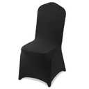 VEVOR Chair Covers, Polyester Spandex Chair Cover, Stretch Slipcovers for Wedding Party Dining Banquet Flat-Front Chair Covers (Black-a, 100PCS)