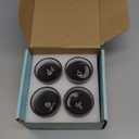 Set of 4 Black Votive Candles for Halloween Pumpkin, Clear Glass Filled Unscented Soy Wax Candle for Dinner, Parties, Home Decorations and DIY