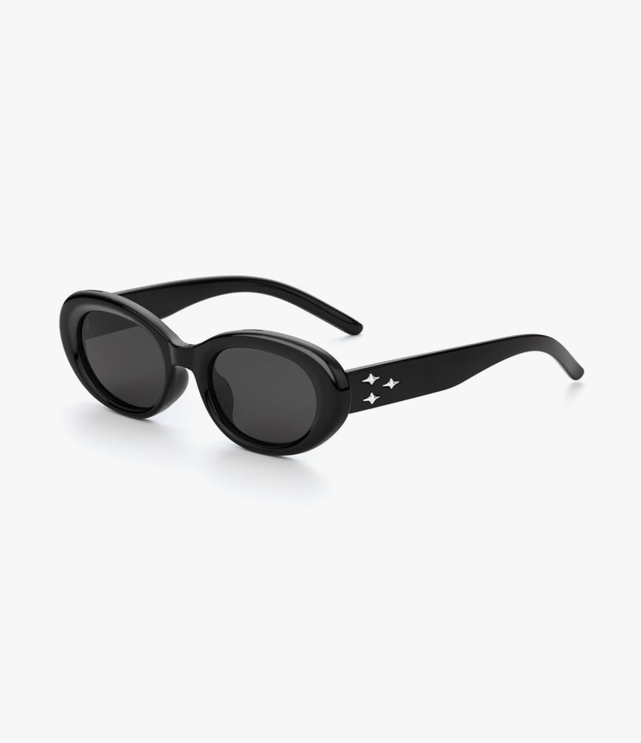 Medium Polarized Oval Sunglasses for Women Men, Big 90s Cat Eye Sunglasses Womens UV400 Protection