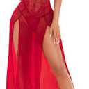 RSLOVE Women Lingerie Babydoll Sexy Nightgown Lace Chemise Exotic Sleepwear Nighty Medium