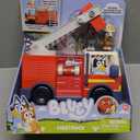 Bluey Firetruck Toy Playset with Firefighter Bingo, Bluey & Bob Bilby, Toddler Fire Truck w/ Spinning Ladder, Water Hoses for Kids Ages 3+