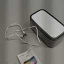 Bluetooth Speaker with Wireless Charging & Digital Clock, LED Display, 15W Qi Charging Station, 2x10W Speakers, 6 Ambient Lights, BT5.3/AUX/TF/USB, for Home, Bedside, Travel, Birthday Presen (White)