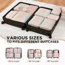 10 Set Compression Packing Cubes for Travel Gifts Women Mom,OlarHike Luggage Clothes Organizer for Travelers,Airplane/Cruise/Car/Train Travel Essentials,Compressible Expandable Saver Space Bags(Beige)