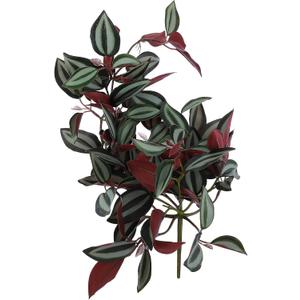 2 PCS VOSAREA Artificial Hanging Plants Wandering Jew Plant Fake Vines Artificial Hanging Leaves Plastic Greenery Garland for Home Wedding Garden Decoration Wandering Jew Live Plant (Red)