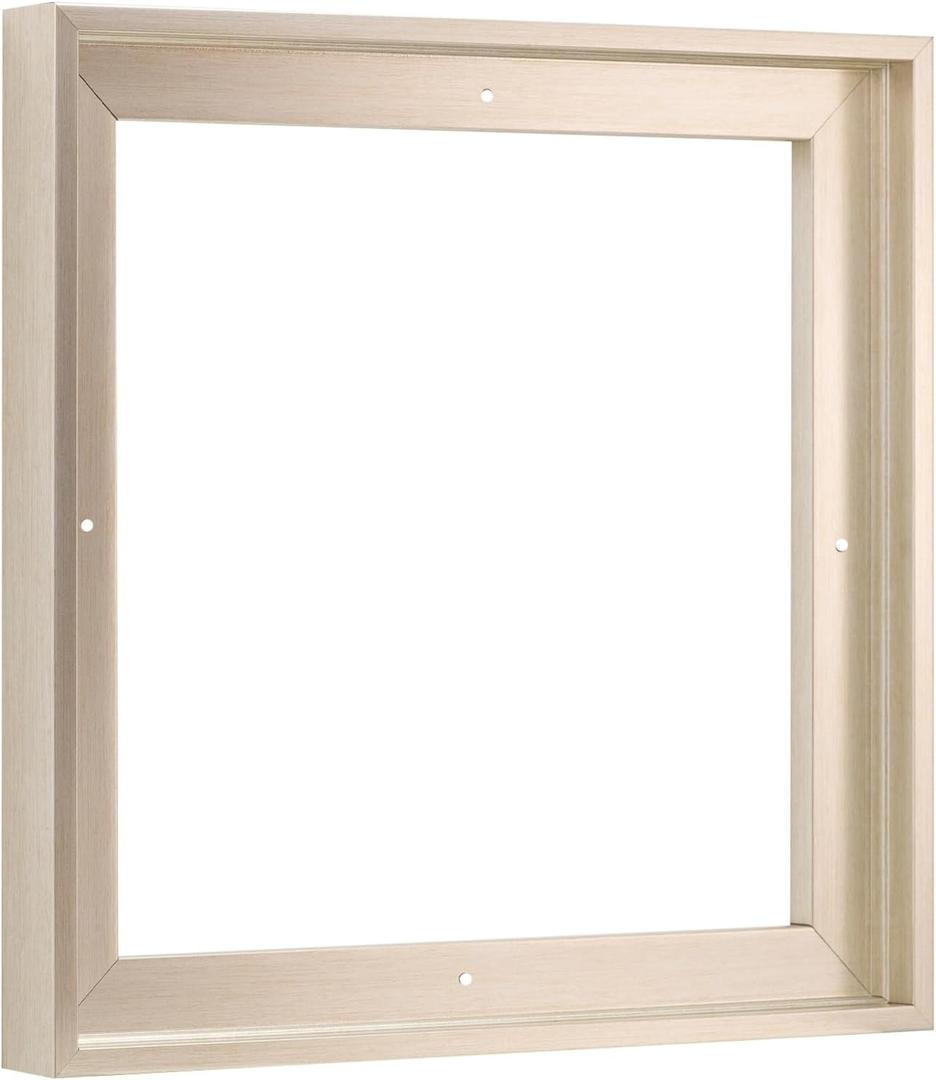 PIXY CANVAS Floater Frame 14x14 for 3/4 (0.75) inch Deep Canvas Paintings/Canvas Prints/Wood Canvas Panels/Wall Art/Wall Decor/Home Decor/Artwork (Champagne, 14 x 14 inch, Square)