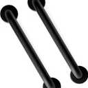 Grab Bars for Shower, Zynuhmo 2 Pack 12 Inch Anti Slip Stainless Steel Bathroom Safety Shower Grab Bar Handrails for Handicap Injury Pregnant Senior Assist Shower Handles(Matte Black, 1" Diameter)