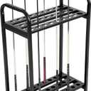 Hicarer 27 Hole Golf Club Holder Metal Golf Club Organizer Stand Rack Putter Stand Display for Indoor and Outdoor Use Home, Black