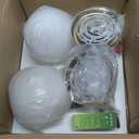 Dimmable Wall Sconces with Knob Switch Hardwired Bathroom Wall Light Set of Two Decor Indoor Glass Globe Shade Gold Mid Century Modern Wall Lamp for Bedside Bedroom Living Room