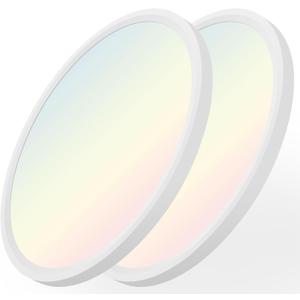 20 Inch 2 Pack Dimmable 50W 5200M LED Flush Mount Ceiling Light Large Ceiling Light Fixture,5 Color Temperature Selectable,Ultra Thin Flat Ceiling Lamp for Kitchen, Bedroom, Living Room (White, 2Pack)