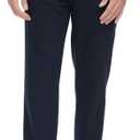 Soojun Men's Classic Fit Flex Waist Flat Front Dress Pant (Blue)