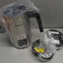 BIZEWO Milk Frother Electric, Warm and Cold Milk Steamer, 4 IN 1 Automatic Milk Warmer Stainless Steel with Touch Screen for Coffee, Latte, Macchiato, Cappuccino, Hot Chocolate (Silver)