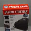 George Foreman 4Serving Removable Plate Electric Grill and Panini Press, George Tough NonStick Coating, Drip Tray Catches Grease, Black