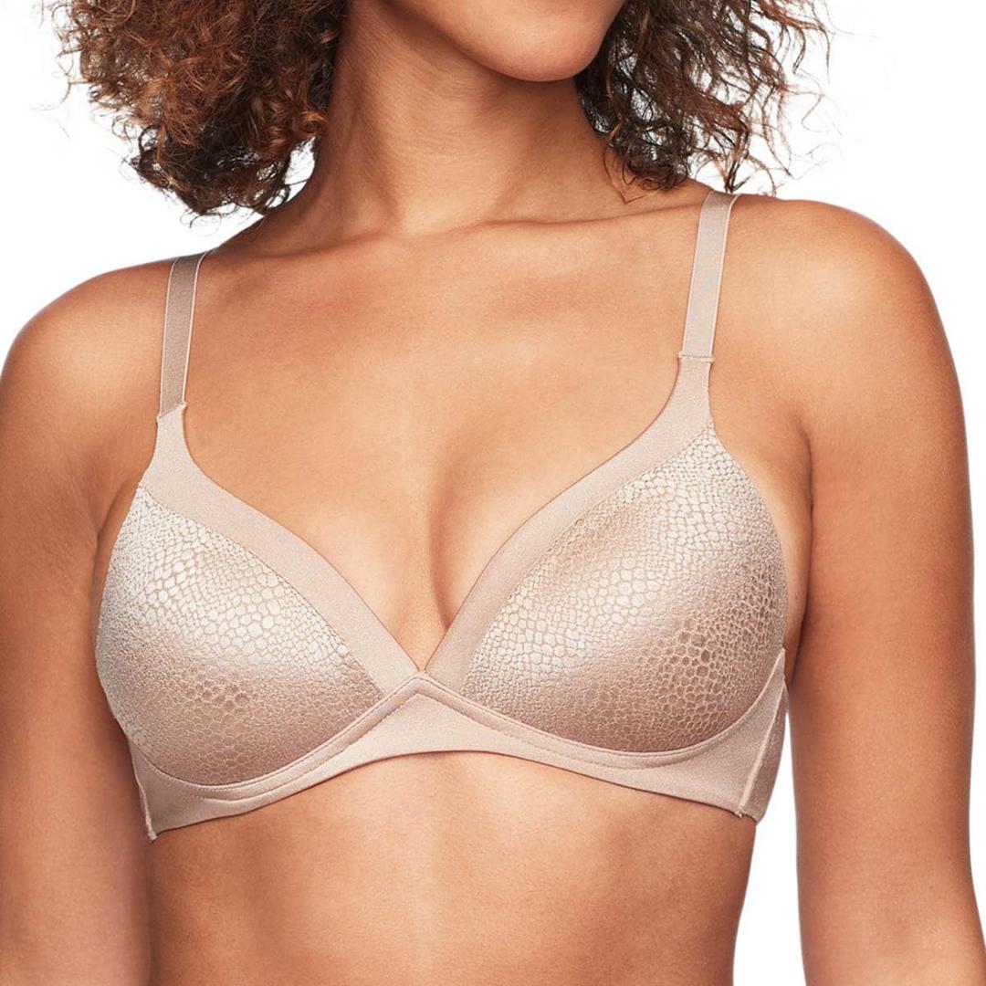 Warner's Women's Blissful Benefits Women's Back-Smoothing Comfort Wireless Lift T-Shirt Bra W4013 (Beige, 40C)