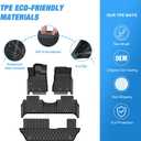 Nilight TPE Floor Mats for Nissan Armada 8 Seats/Infiniti QX80 2025 2026