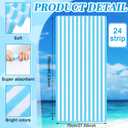 Preboun 24 Pcs Striped Beach Towels Bulk Oversized Pool Quick to Dry Bath Striped Towel for Hotel, Spa Hot Tub, Bath and Swim Summer, 28 x 60 Inches (Blue)