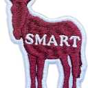 3 x Smart Ass Patch Iron On Embroidery Patch for Backpacks Hats Jeans Bags, Size 3" Sewing Patches, Sarcastic Animal Appliques for Clothes, Funny Embroidery Patches, Humor Adult Gift for Boy Girl