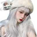 MGRANDE wig premium line set inner color line women's original wig semi-long small face effect (Neo White）