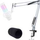 White Boom Arm for HyperX QuadCast S - White Mic Arm Compatible with Hyperx Quadcast White Microphone, Premium Microphone Boom Arm Stand by YOUSHARES