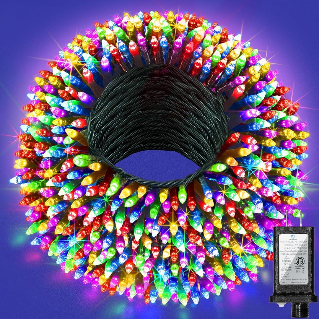 470FT Christmas Lights Outdoor, 1500 LED Christmas Tree Decoration Lights with 12 Modes & Timer Memory, Dimmable Plug In Waterproof LED Xmas Light for Yard Trees Wedding Party Holiday Multicolor