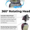 Garden Fake Owl Sculpture with 360° Rotating Head, Waterproof Moving Garden Owl, Outdoor Statue for Yard Patio Balcony Roof Barn Driveway (Medium)