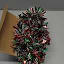 50 Feet Christmas Tinsel Garland Metallic Twist Shiny Hanging Garland for Christmas Tree Decorations Holiday Home Indoor Outdoor Party Supplies Decor (Red, Green and White)