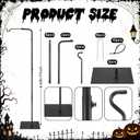 Domensi 2 Sets Halloween Skeleton Stake Stands Adjustable 6.43 ft Metal