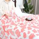 Cute Fleece Blanket Twin Size Strawberry Pink Soft Twin Blanket Lightweight Cozy Throw Blankets for Bed Couch Sofa Travel Camping 60x80 inch