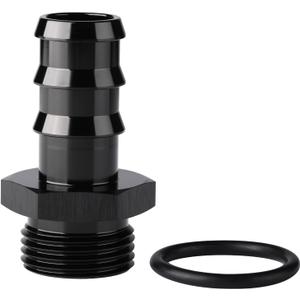 12AN -12 ORB Male to 3/4 Hose Barb Straight Fitting Adapter Aluminum Black