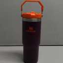 Stanley IceFlow Flip Straw Tumbler with Handle 30 oz | Twist On Lid and Flip Up Straw | Leak Resistant Water Bottle | Insulated Stainless Steel |BPA-Free | Plum